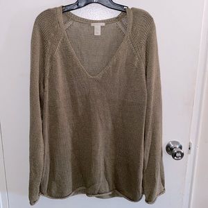 H&M olive green oversized sweater size Large